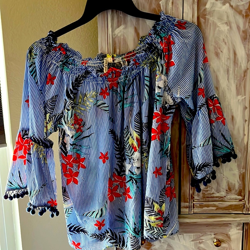 Grand and green blouse boho style medium